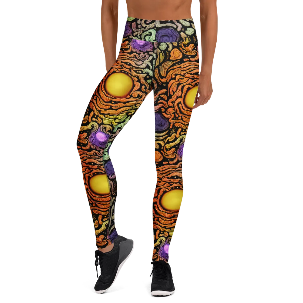 Psychedelic Harvest on Yoga Leggings — Front