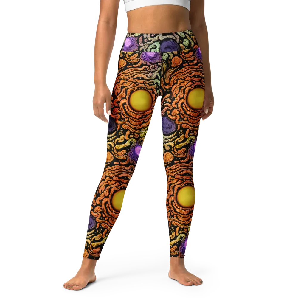 Psychedelic Harvest on Yoga Leggings — Front