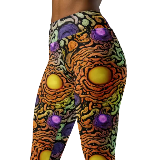 Psychedelic Harvest on a Yoga Leggings
