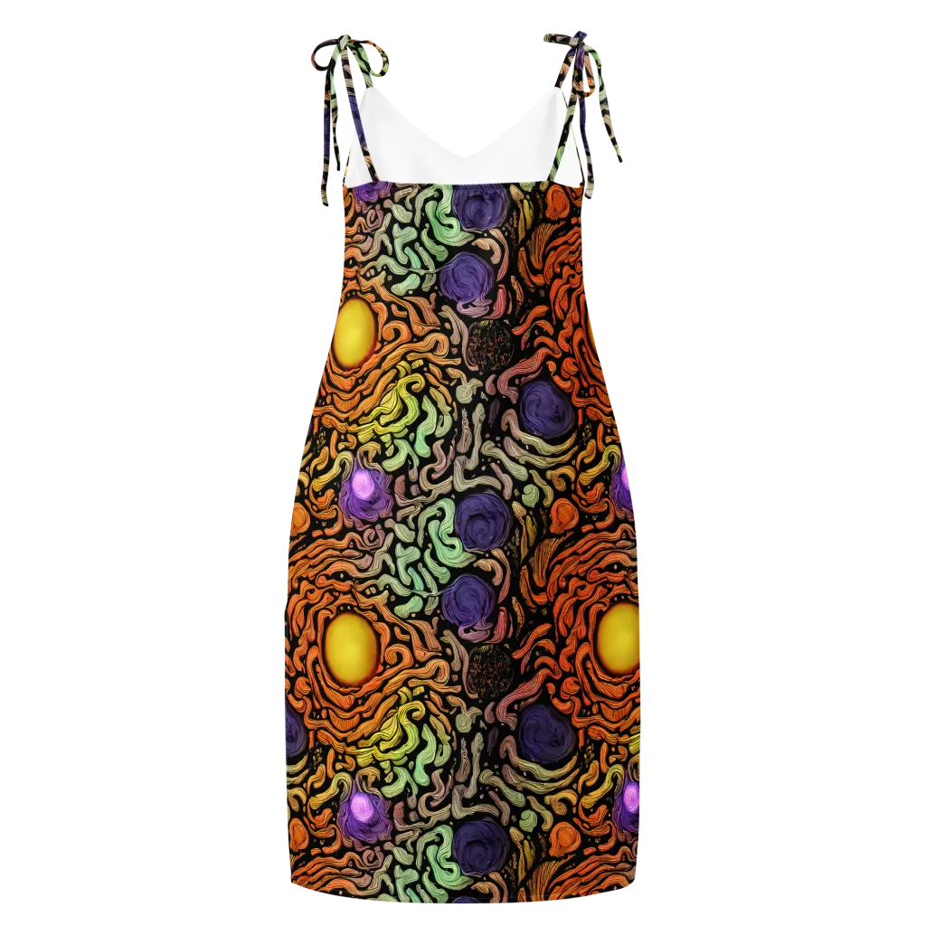 Psychedelic Harvest on Slip Dress — Back