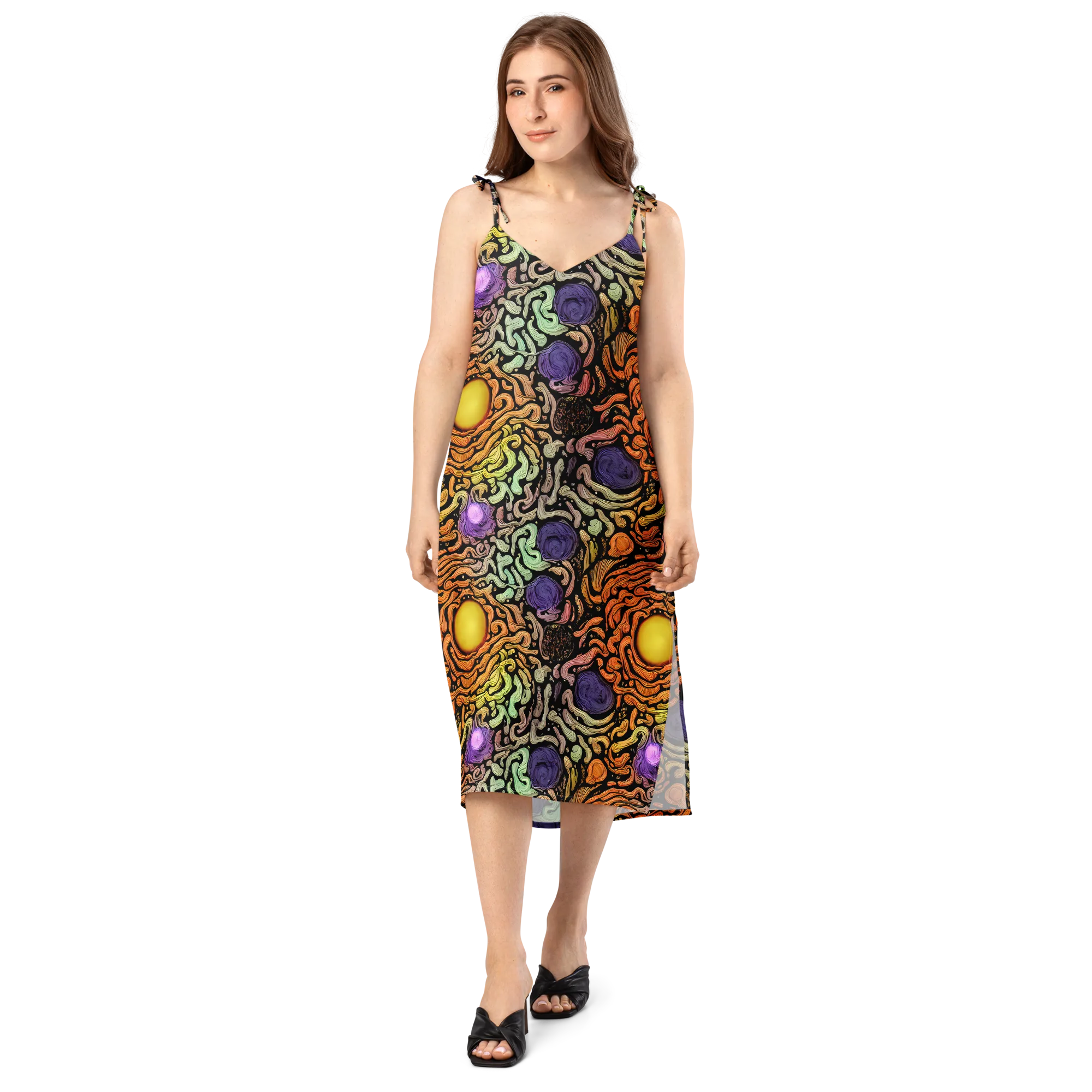 Psychedelic Harvest on Slip Dress — Front
