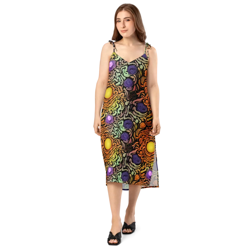 Psychedelic Harvest on Slip Dress — Front