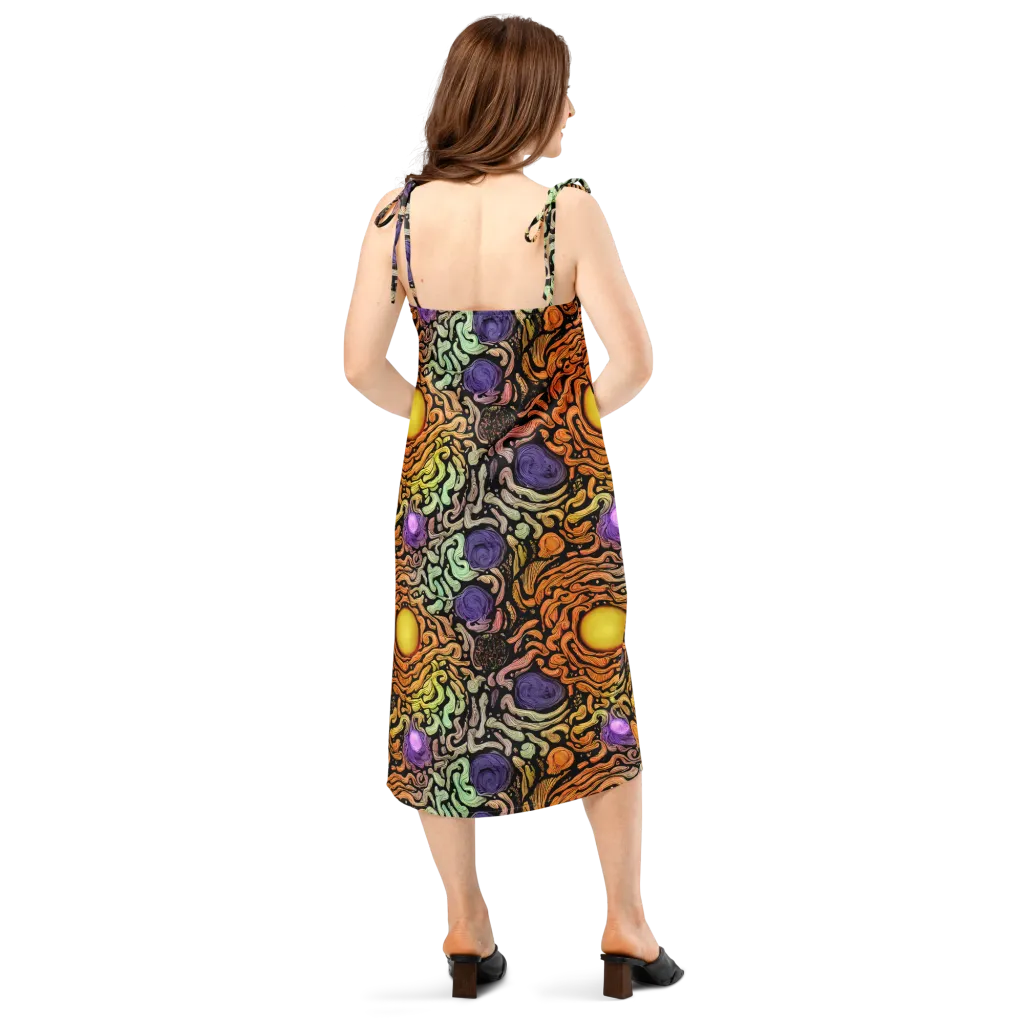 Psychedelic Harvest on Slip Dress — Back