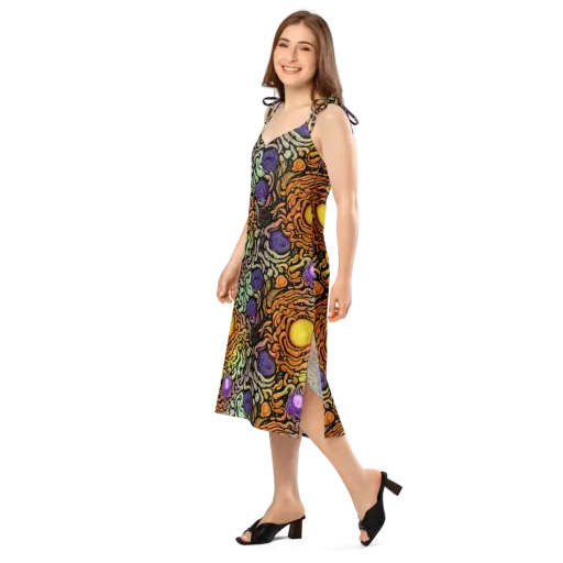 Psychedelic Harvest on a Slip Dress