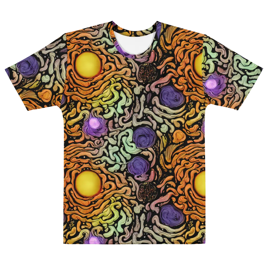 Psychedelic Harvest on Men's Cotton Crew Neck T-Shirt — Front
