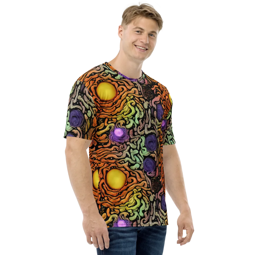 Psychedelic Harvest on Men's Crew Neck T-Shirt — Right