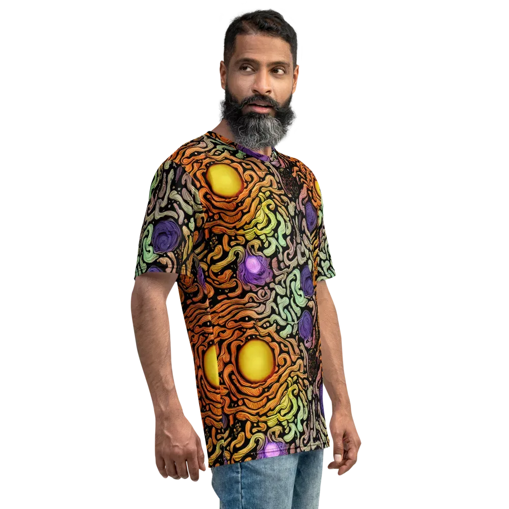 Psychedelic Harvest on Men's Crew Neck T-Shirt — Right