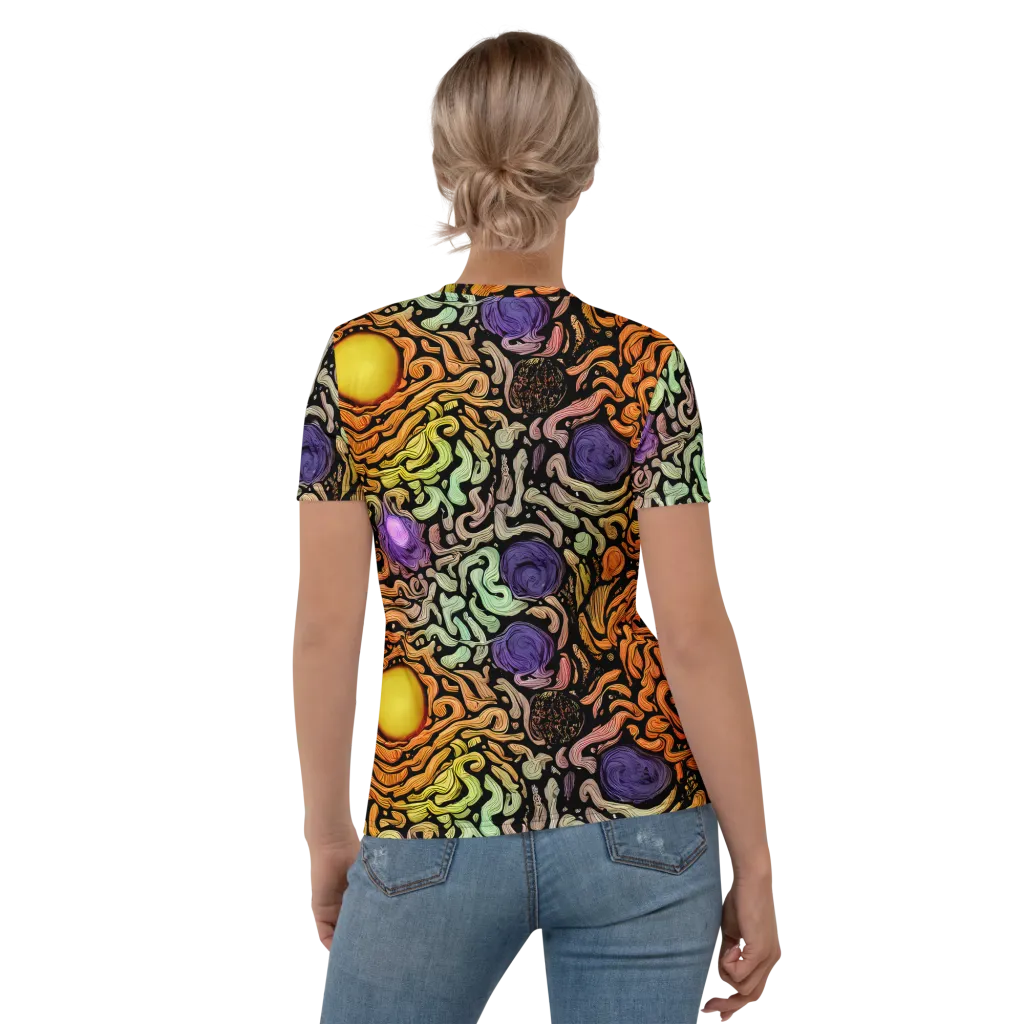 Psychedelic Harvest on Women's Crew Neck T-Shirt — Back