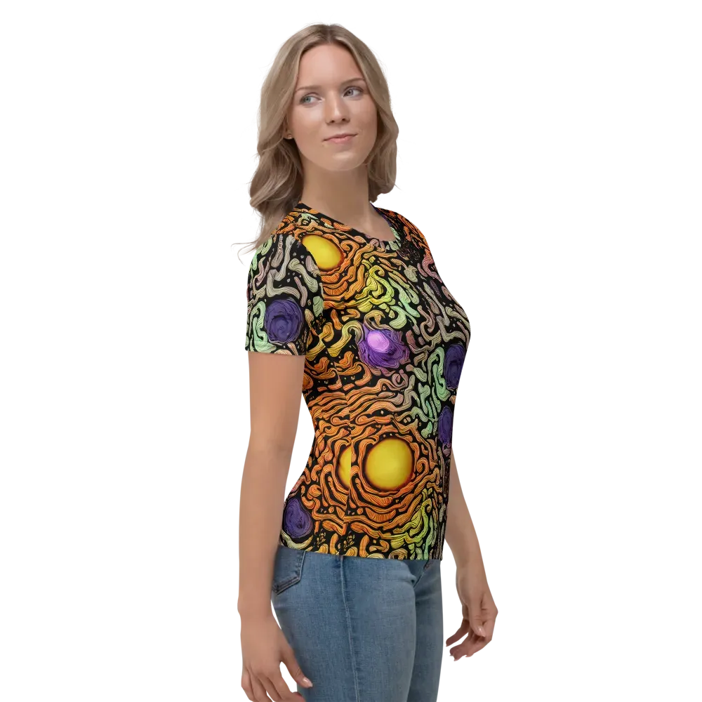 Psychedelic Harvest on Women's Crew Neck T-Shirt — Right