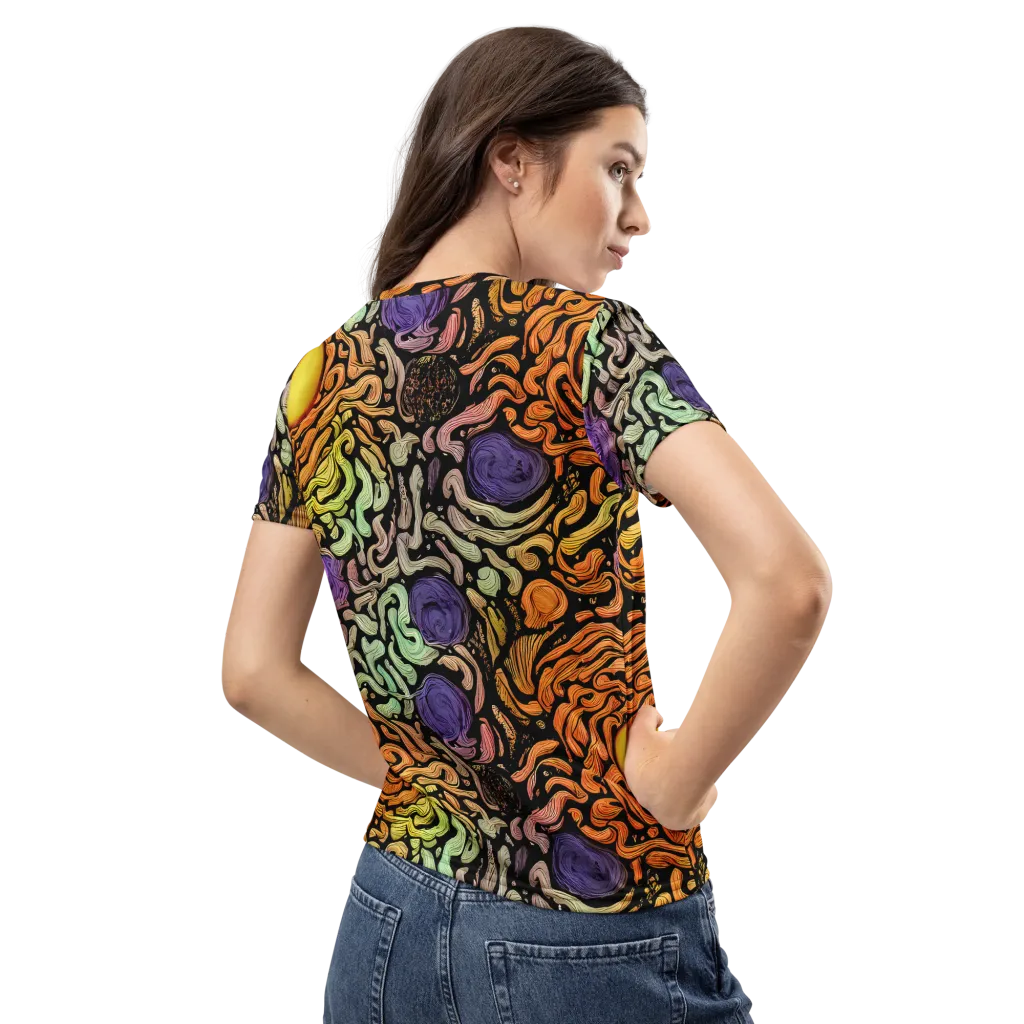 Psychedelic Harvest on Women's Crew Neck T-Shirt — Back