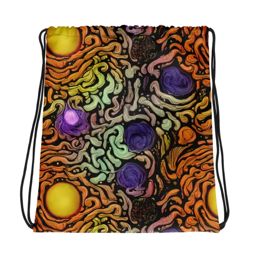 Psychedelic Harvest on a Drawstring Bag