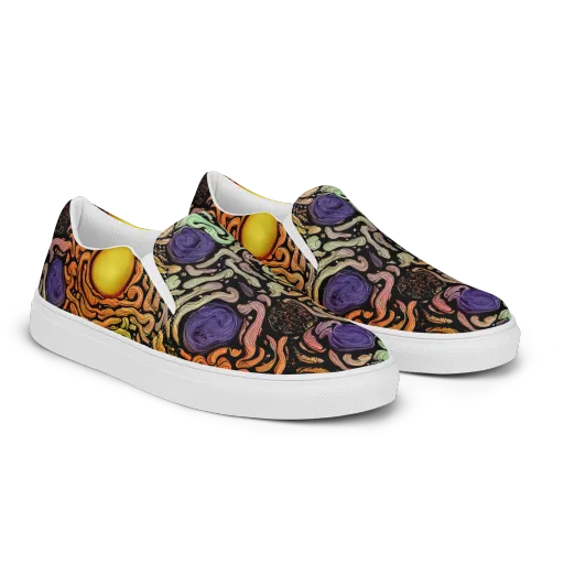 Psychedelic Harvest on a Women's Slip-On Canvas Shoes