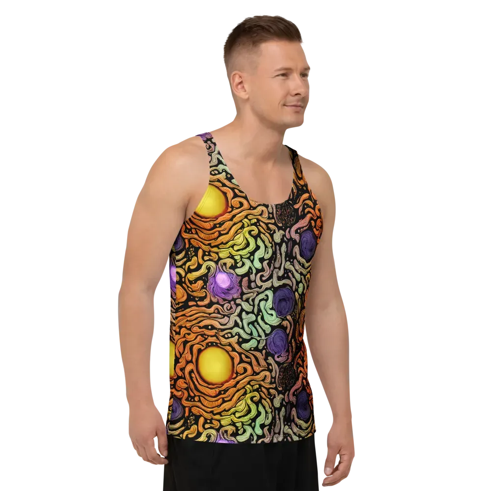 Psychedelic Harvest on Men's Tank Top — Right Front