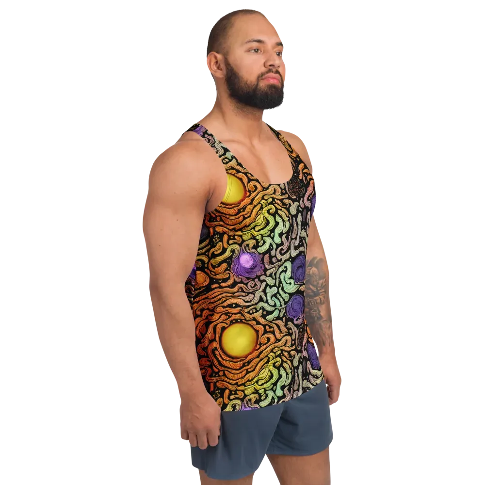 Psychedelic Harvest on Men's Tank Top — Right Front