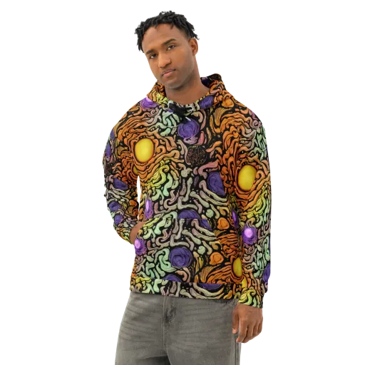 Psychedelic Harvest on a Cotton Hoodie