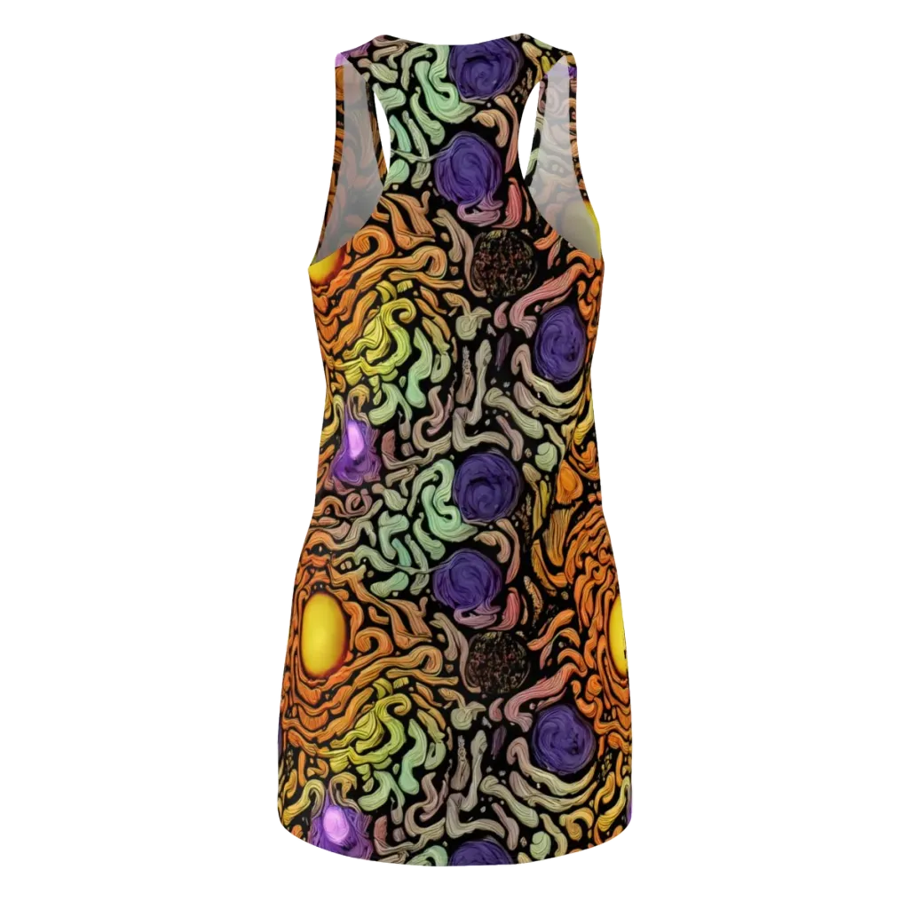 Psychedelic Harvest on Racerback Dress — Back