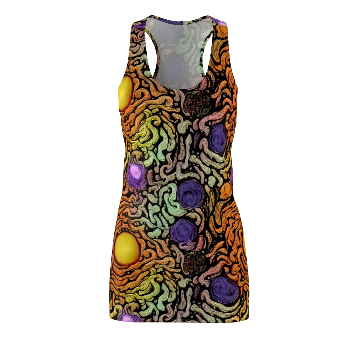 Psychedelic Harvest on Racerback Dress — Front