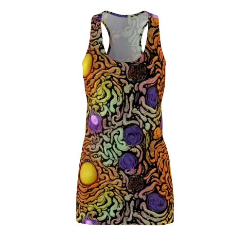 Psychedelic Harvest on a Racerback Dress