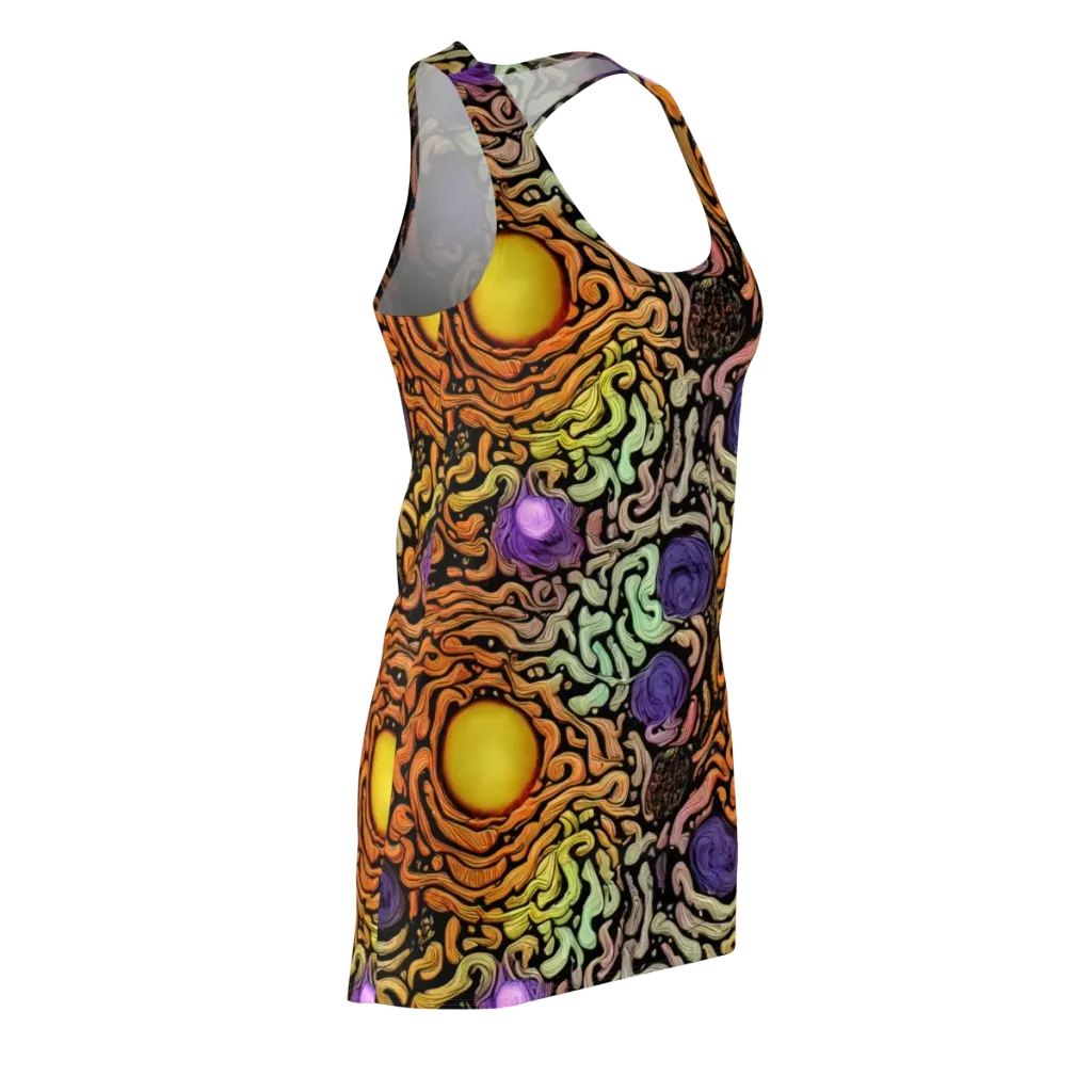 Psychedelic Harvest on Racerback Dress — Front Side