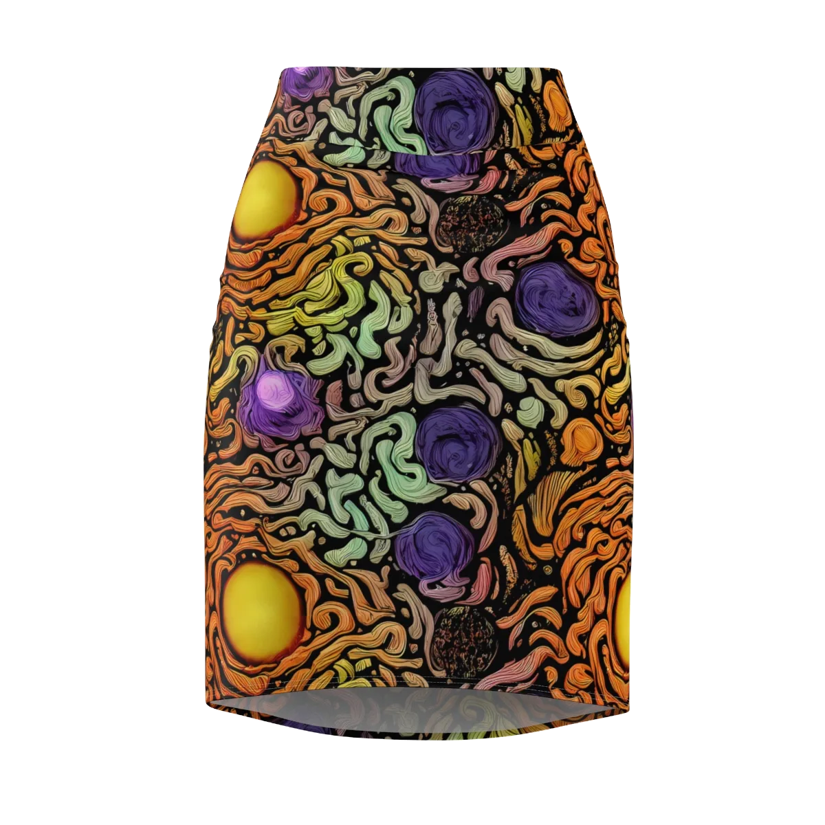 Psychedelic Harvest on Pencil Skirt — Front