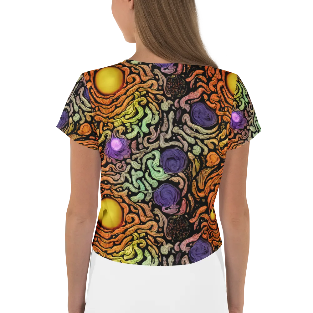Psychedelic Harvest on Crop Tee — Back