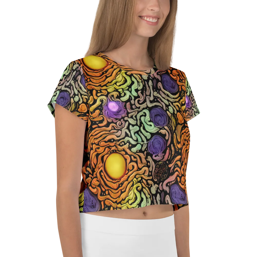 Psychedelic Harvest on Crop Tee — Right