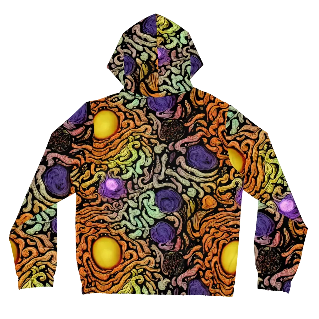 Psychedelic Harvest on Women's Full-Zip Hoodie — Back