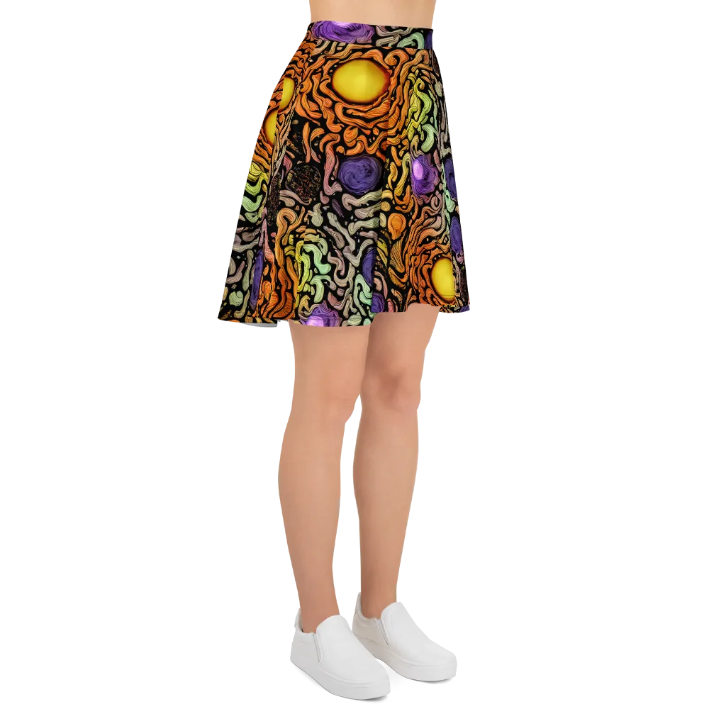 Psychedelic Harvest on Skater Skirt — Right