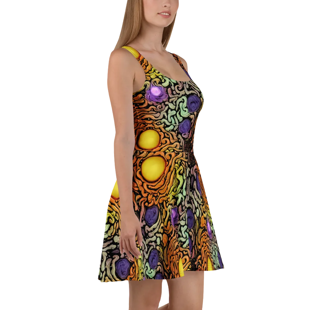 Psychedelic Harvest on Skater Dress — Right