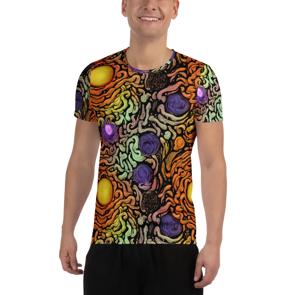Psychedelic Harvest on Men's Athletic T-Shirt — Front