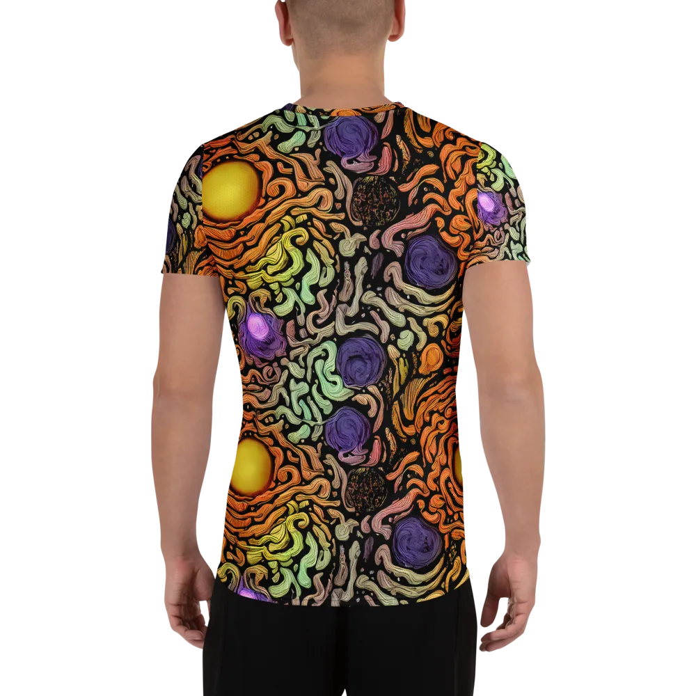 Psychedelic Harvest on Men's Athletic T-Shirt — Back