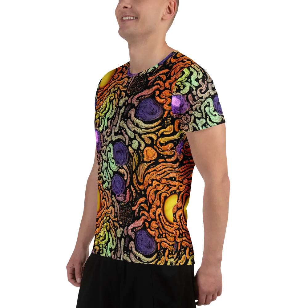 Psychedelic Harvest on Men's Athletic T-Shirt — Left