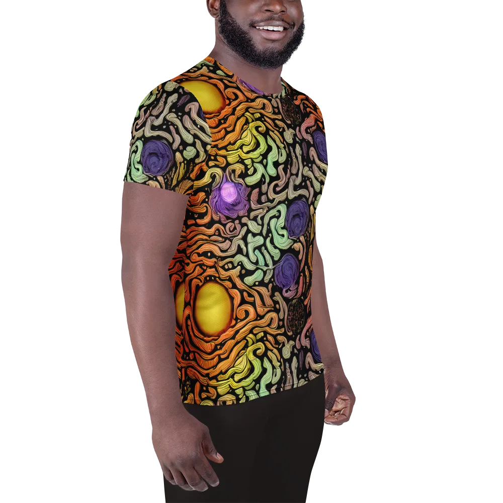 Psychedelic Harvest on Men's Athletic T-Shirt — Right
