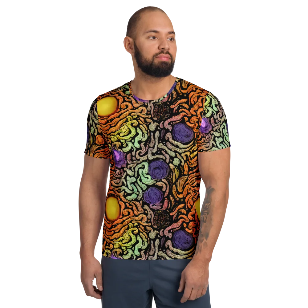 Psychedelic Harvest on Men's Athletic T-Shirt — Front