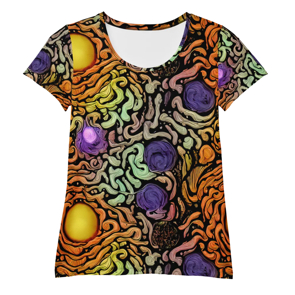 Psychedelic Harvest on Women's Athletic T-Shirt — Front