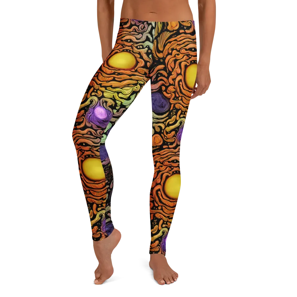 Psychedelic Harvest on Leggings — Front
