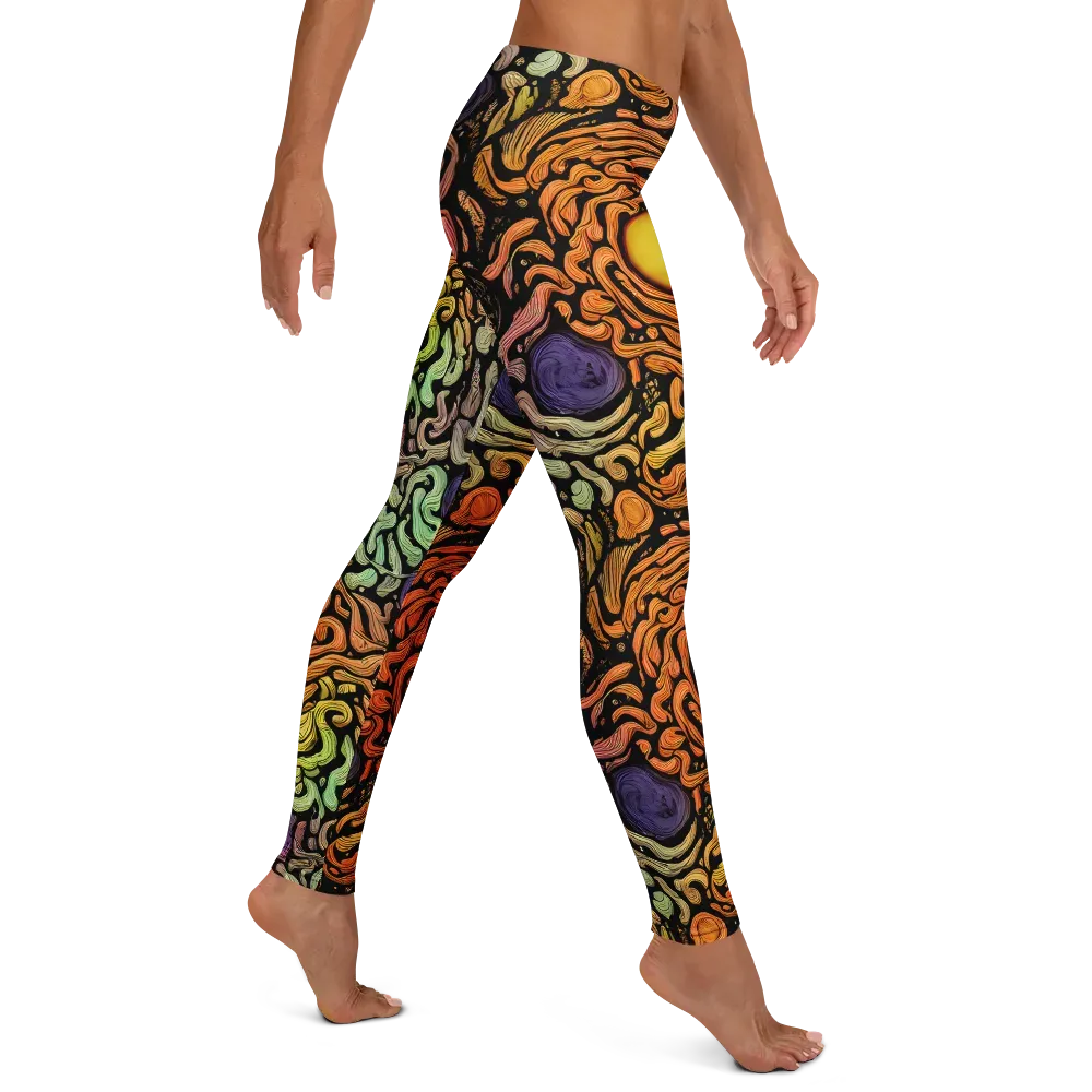 Psychedelic Harvest on Leggings — Right