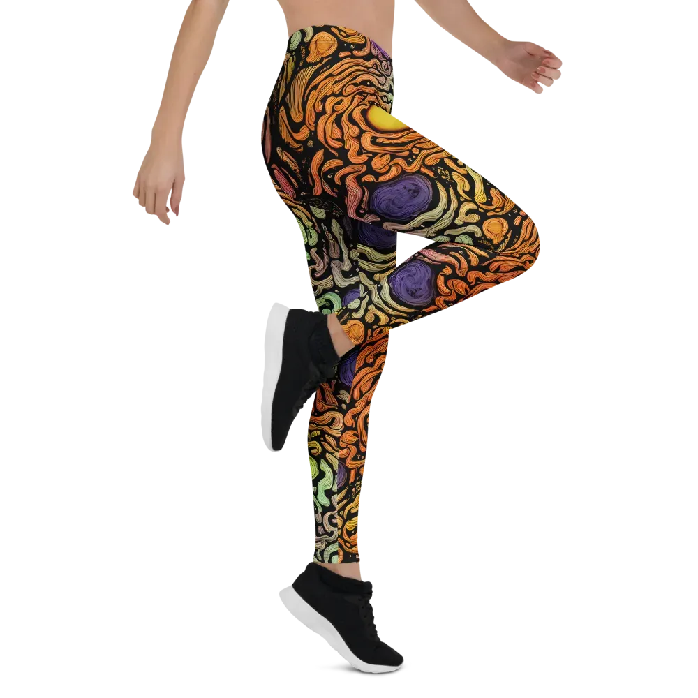 Psychedelic Harvest on Leggings — Right