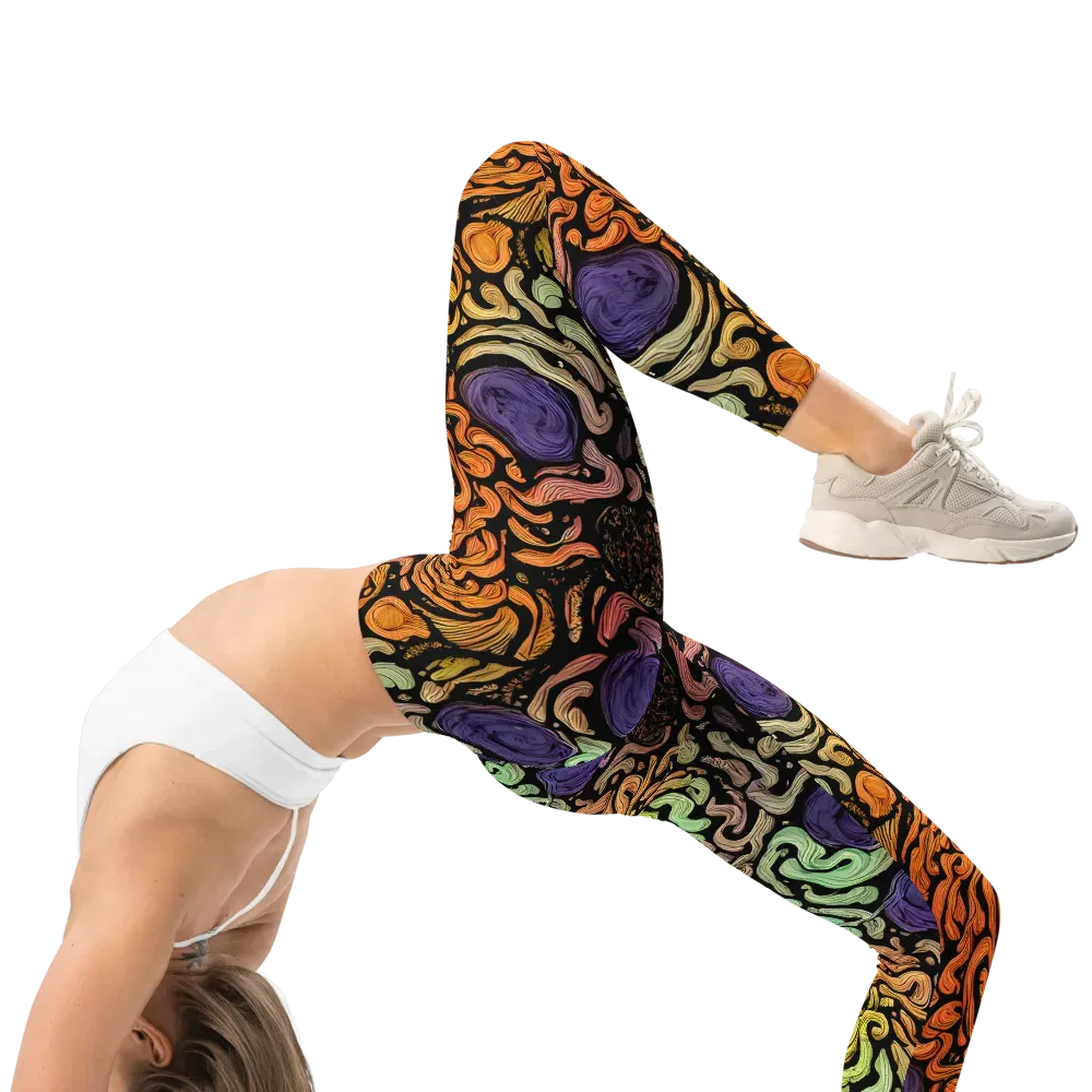 Psychedelic Harvest on Leggings — Right