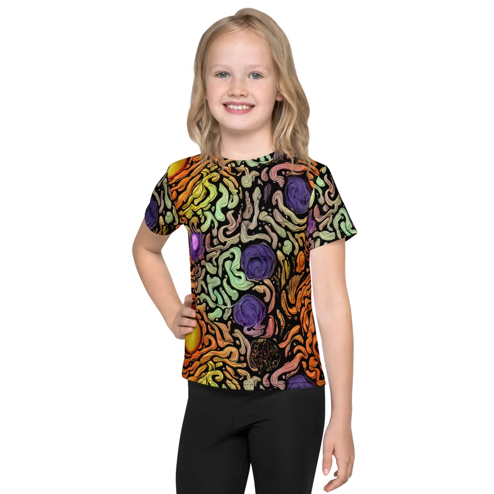 Psychedelic Harvest on Kids Crew Neck T-Shirt — Front