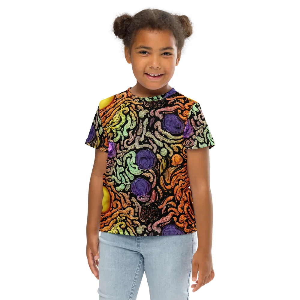 Psychedelic Harvest on Kids Crew Neck T-Shirt — Front