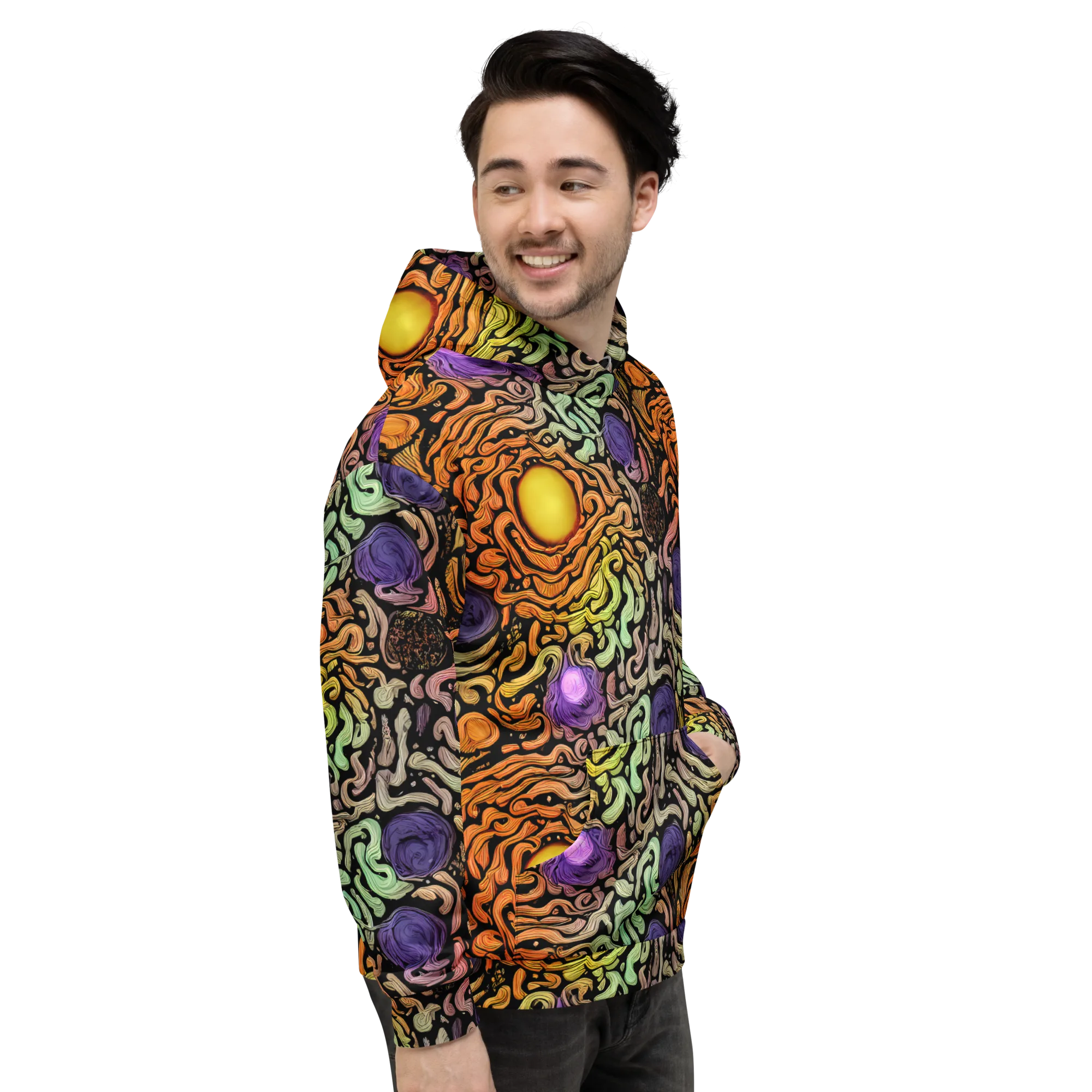 Psychedelic Harvest on Hoodie — Right