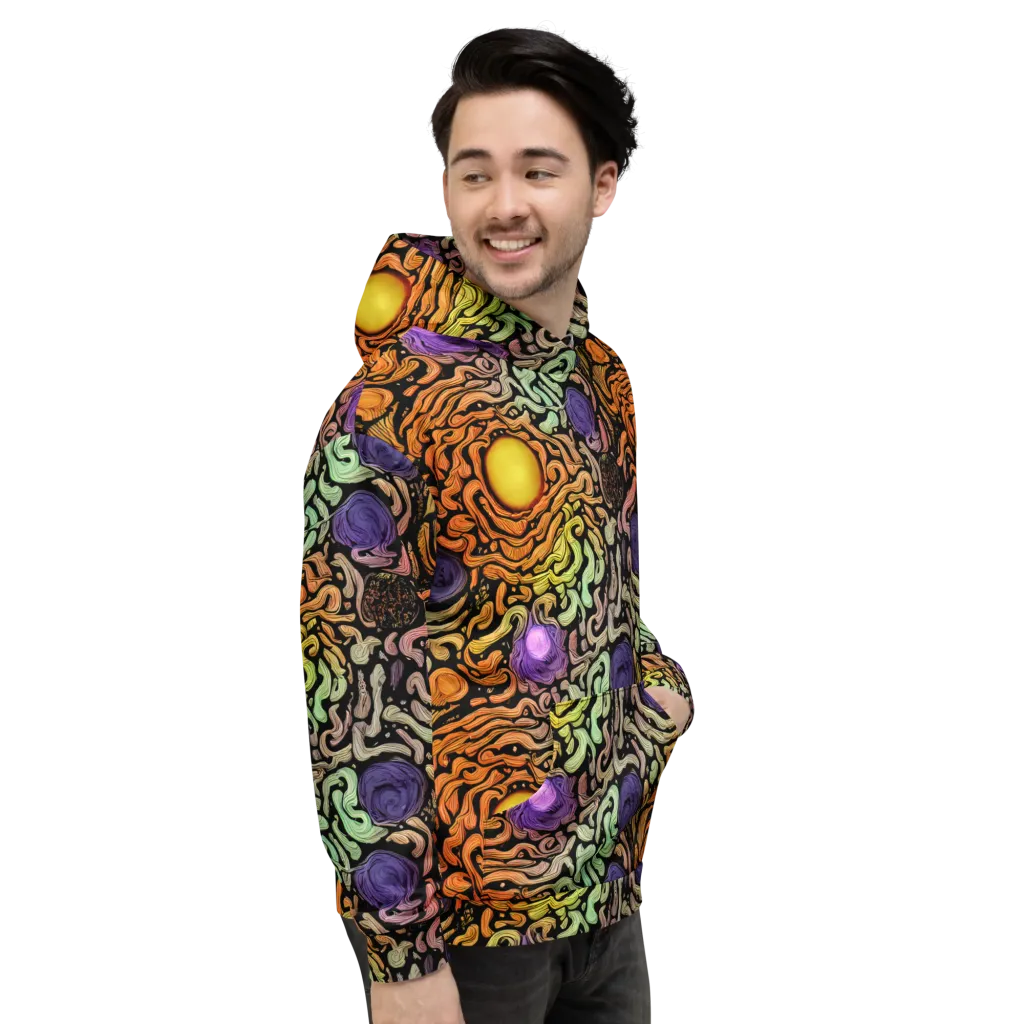 Psychedelic Harvest on Hoodie — Right