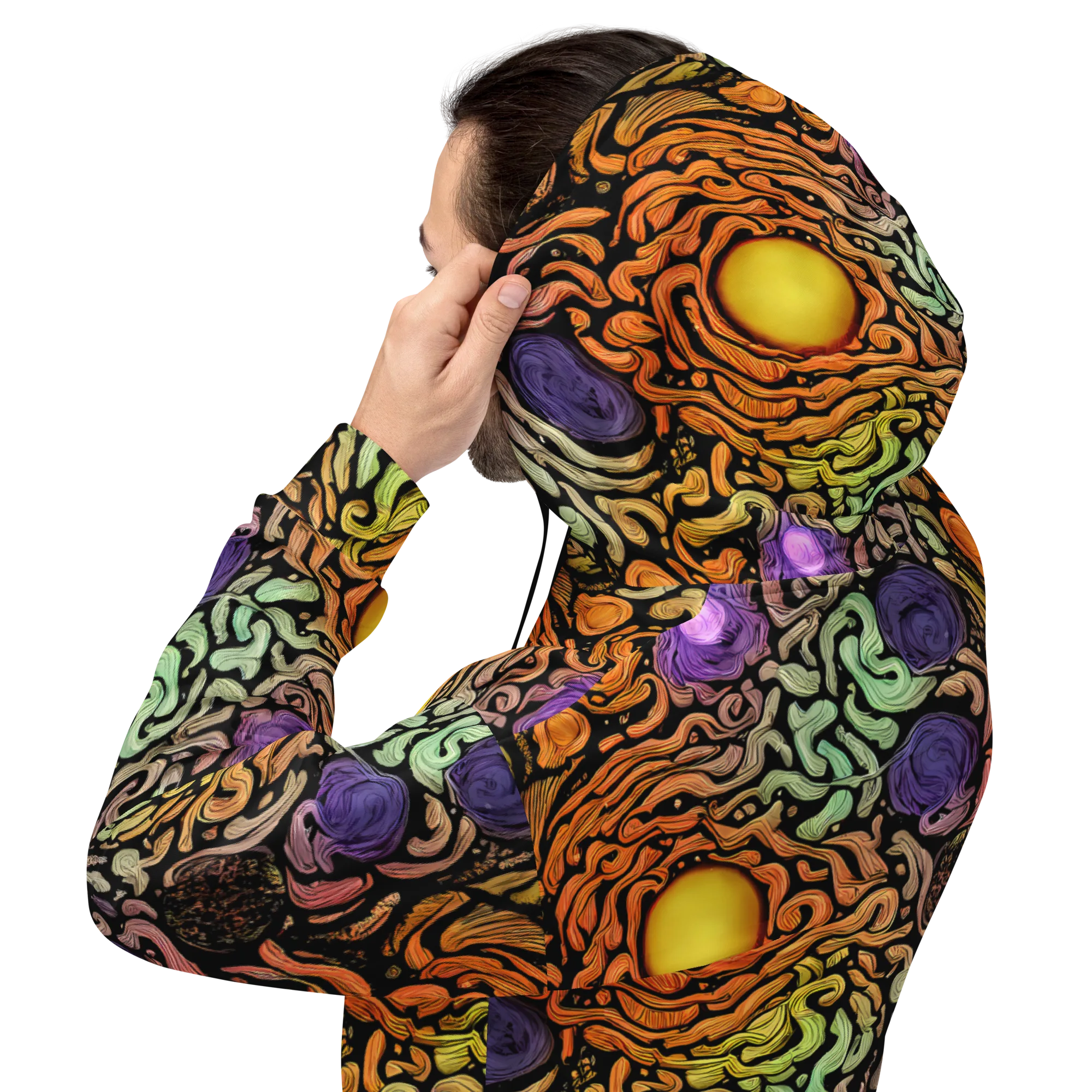 Psychedelic Harvest on Hoodie — Back