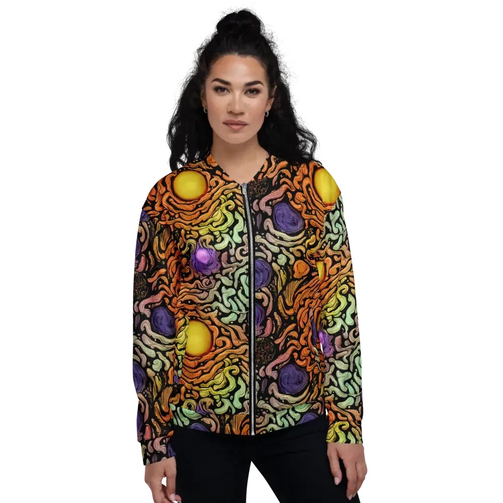Psychedelic Harvest on Bomber Jacket — Front
