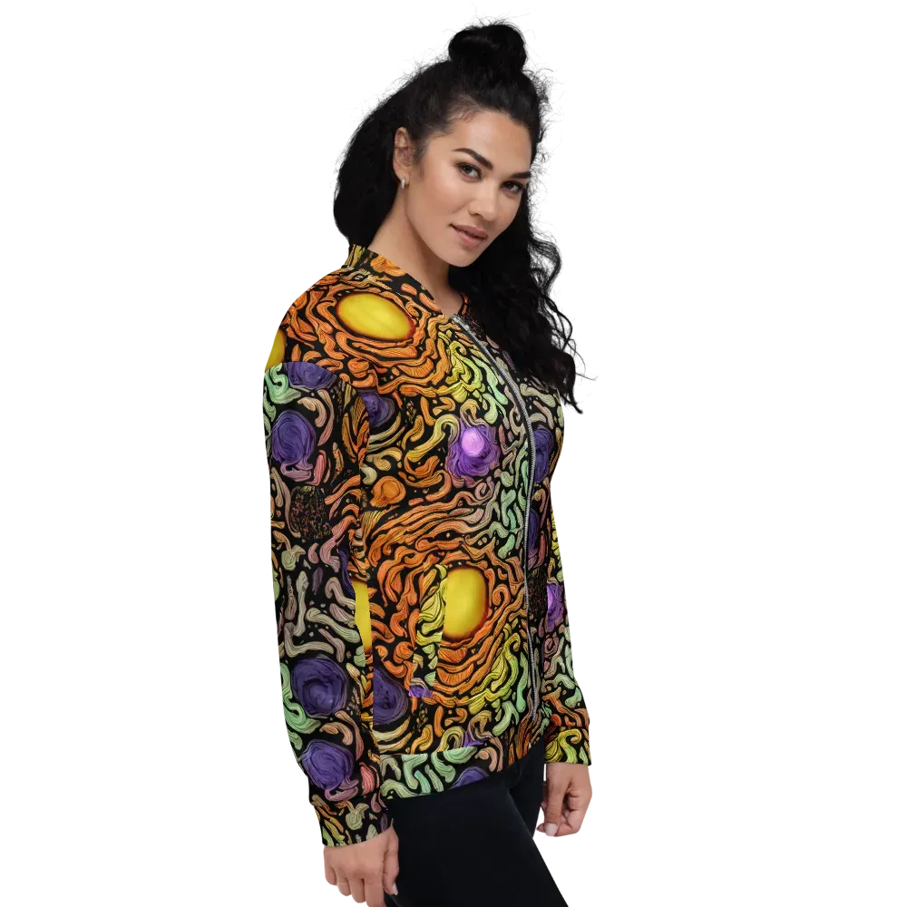 Psychedelic Harvest on Bomber Jacket — Right