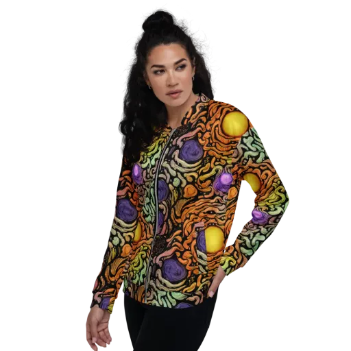 Psychedelic Harvest on a Bomber Jacket