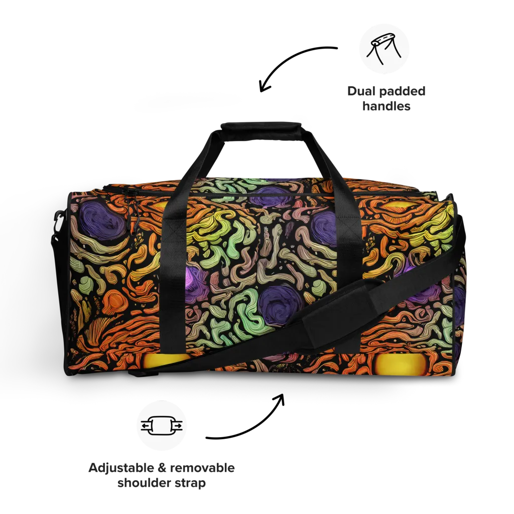 Psychedelic Harvest on Duffle Bag — Front
