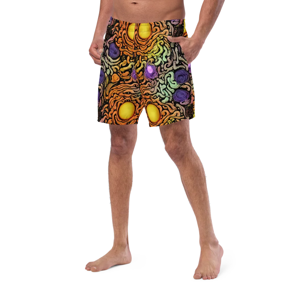 Psychedelic Harvest on Swim Trunks — Left Front