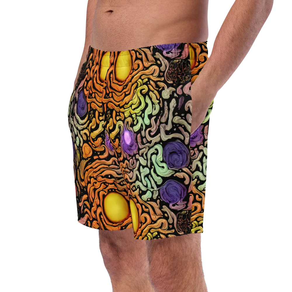 Psychedelic Harvest on Swim Trunks — Left Front